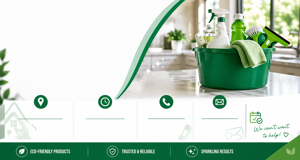 Clean and green cleaning services banner