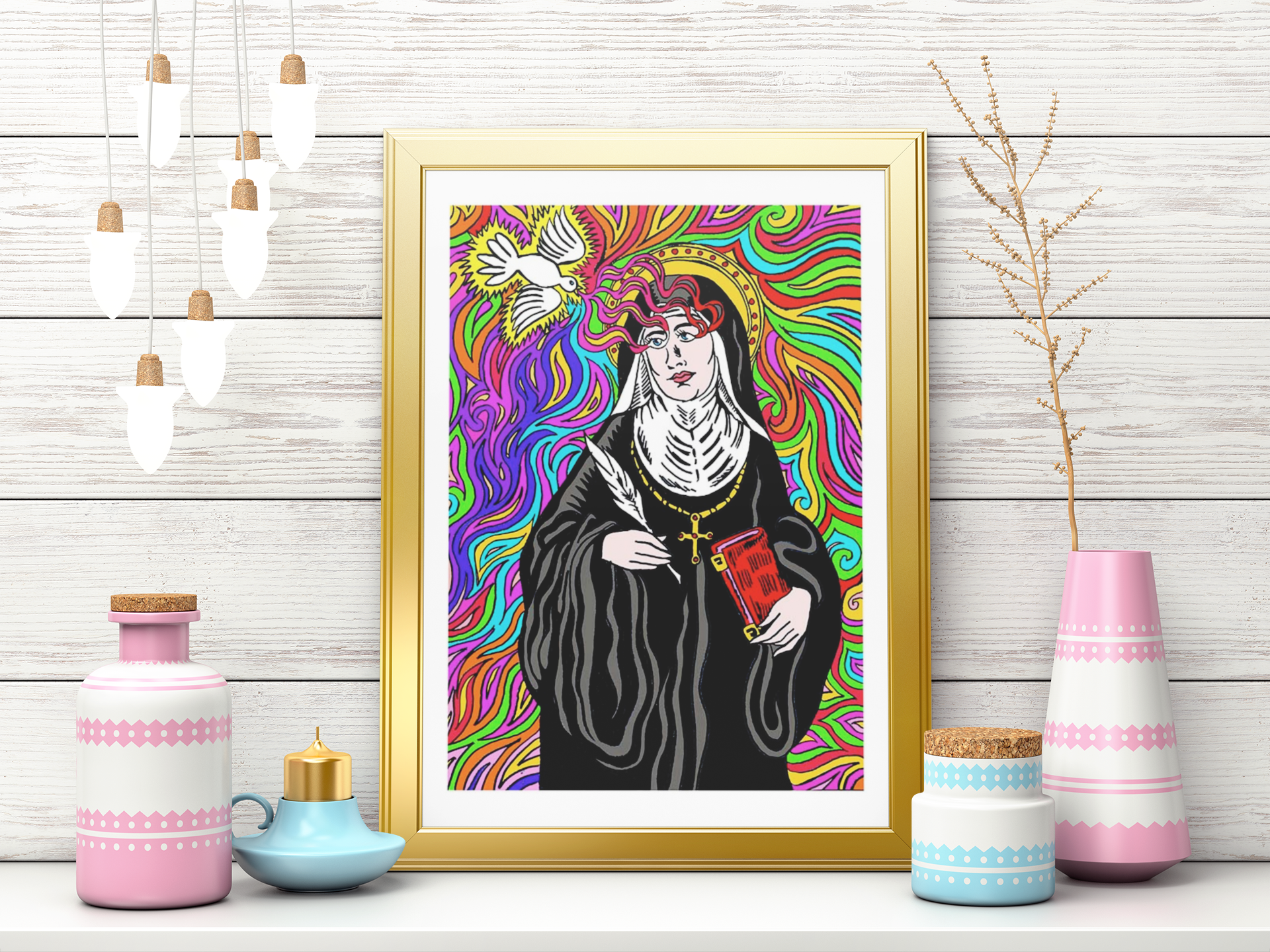 Saint Hildegard of Bingen Art Print
