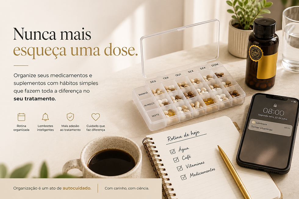 Dicas para Organizar seus Medicamentos e Suplementos e Nunca Mais Esquecer uma Dose.