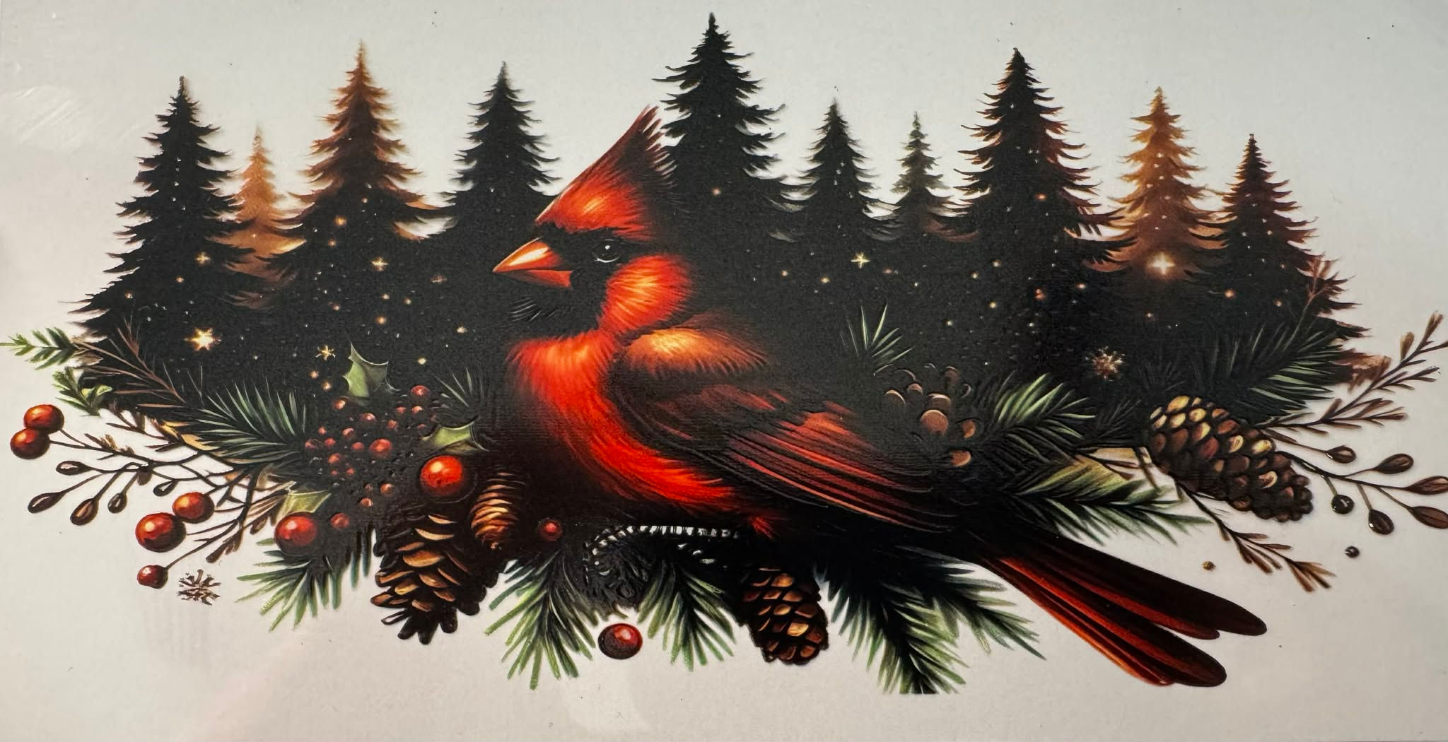 Christmas Cardinal Decal
