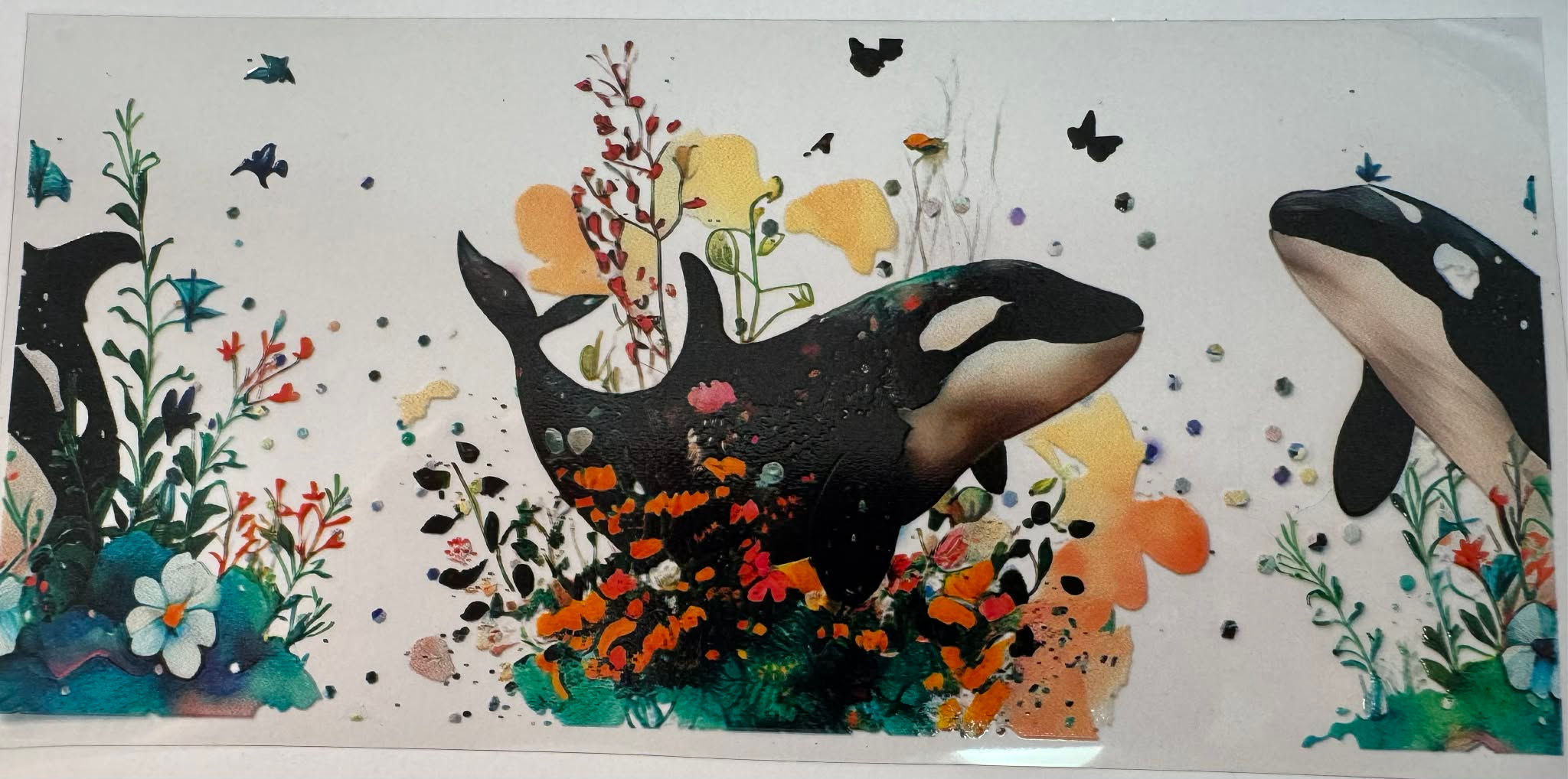 Orcas and Flowers