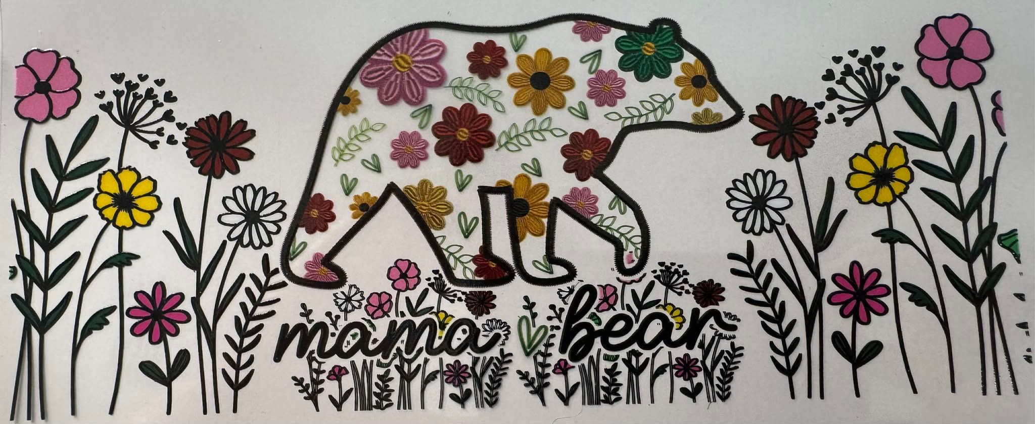 MaMa bear with flowers