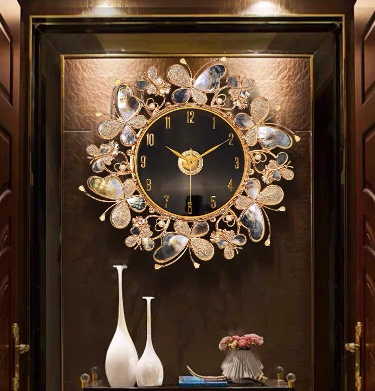 Butterfly Wall Clock, Silent Luxury Decorative Clock, 70 cm