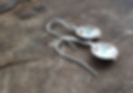 Thumbnail: Hammered argentium silver drop earring
