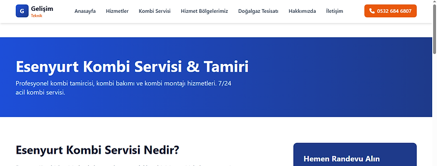 Esenyurt doğalgaz ocak bağlantısı