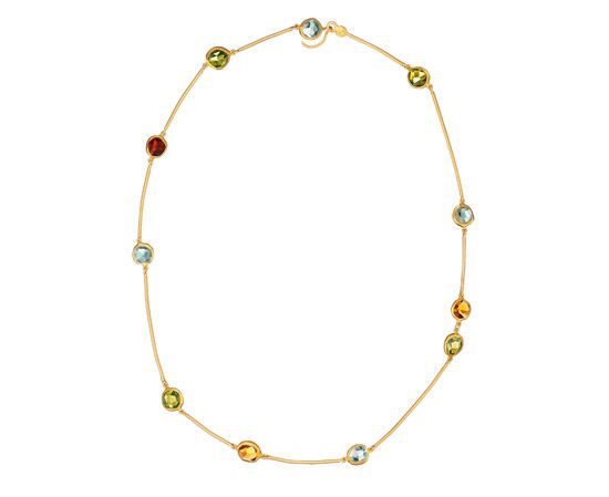 18K Gold Gemstone Necklace