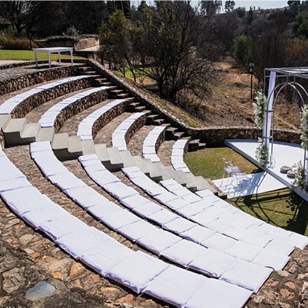 The outdoor stone Amphitheatre at Avianto