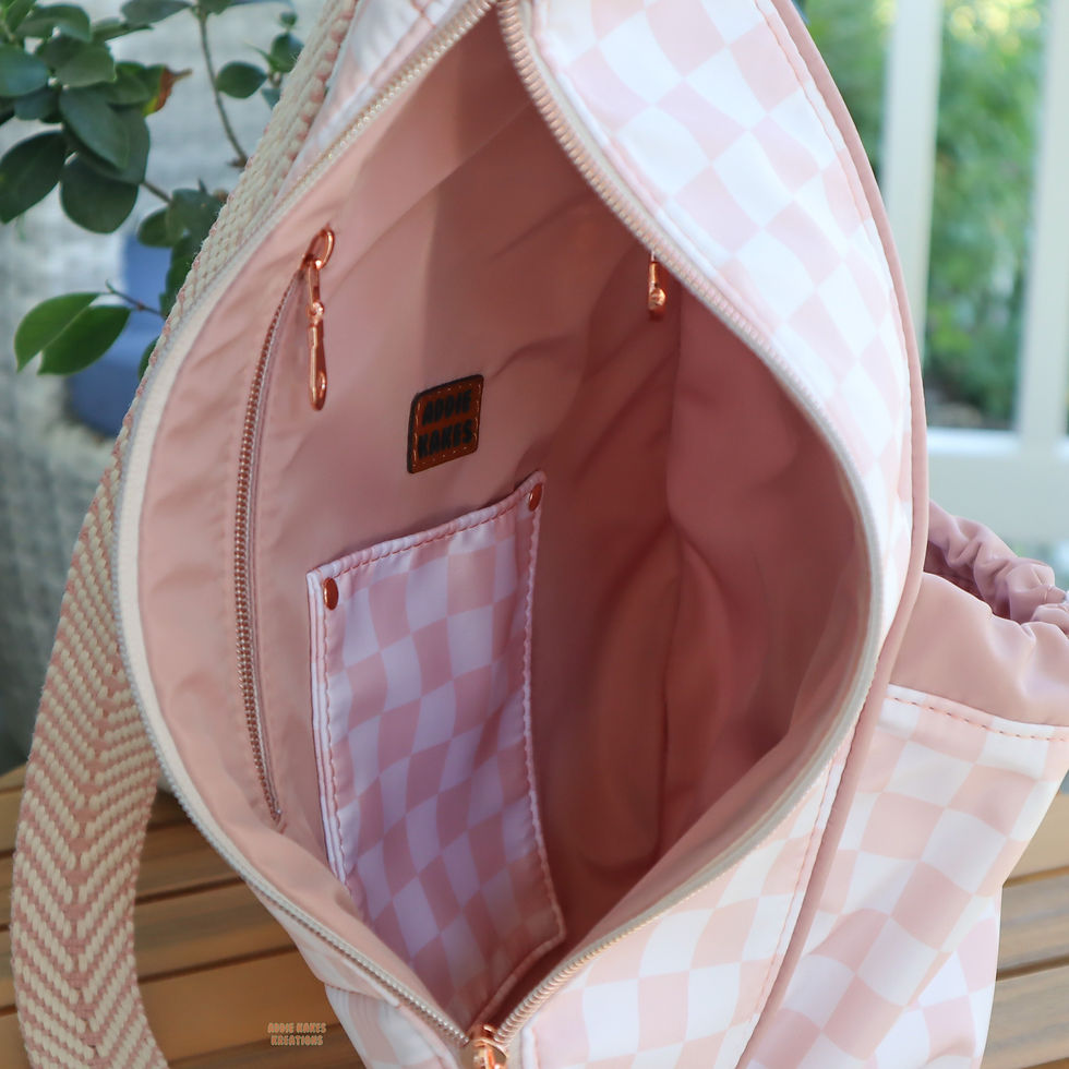 Thumbnail: Dusty Rose Check Bottle Sling