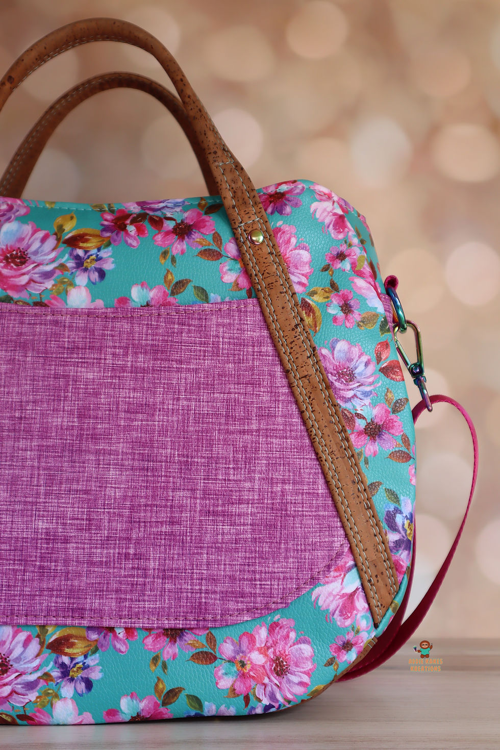 Thumbnail: Teal Floral Yasmota Bag