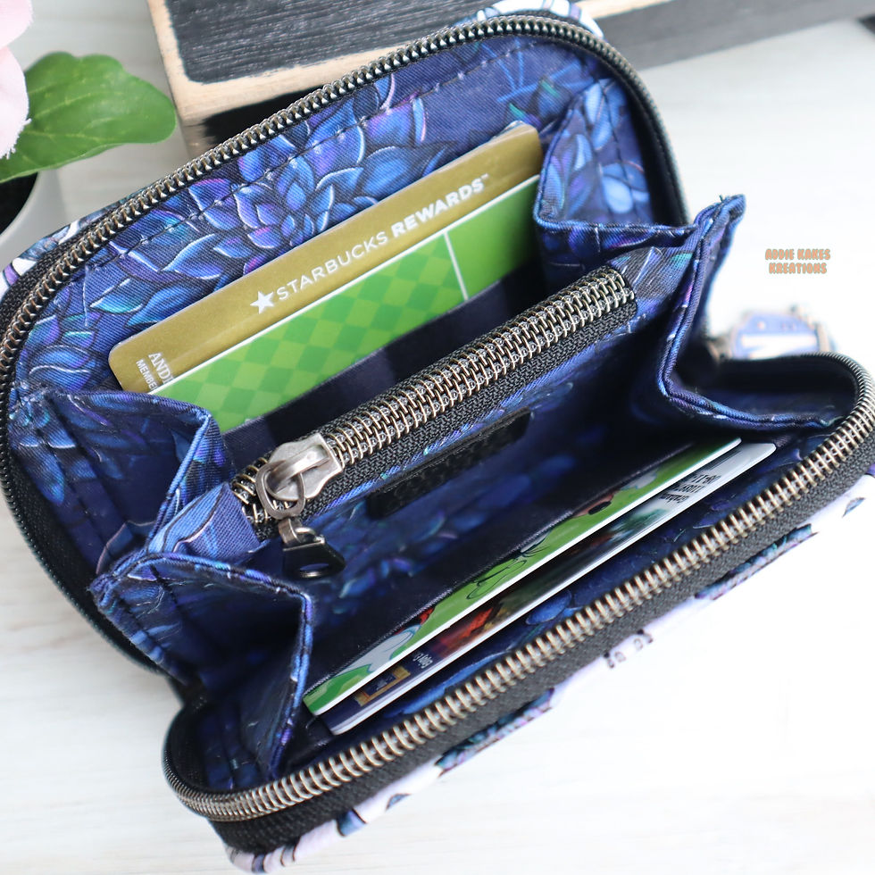 Thumbnail: Snap Twice Damask Mini Classic Zip Around Wallet