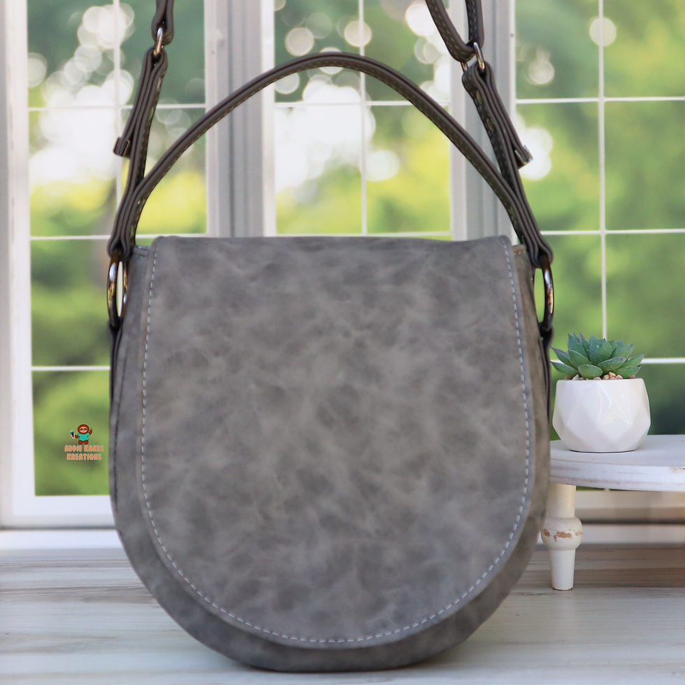 Gray Geometric Meridias Saddle Bag