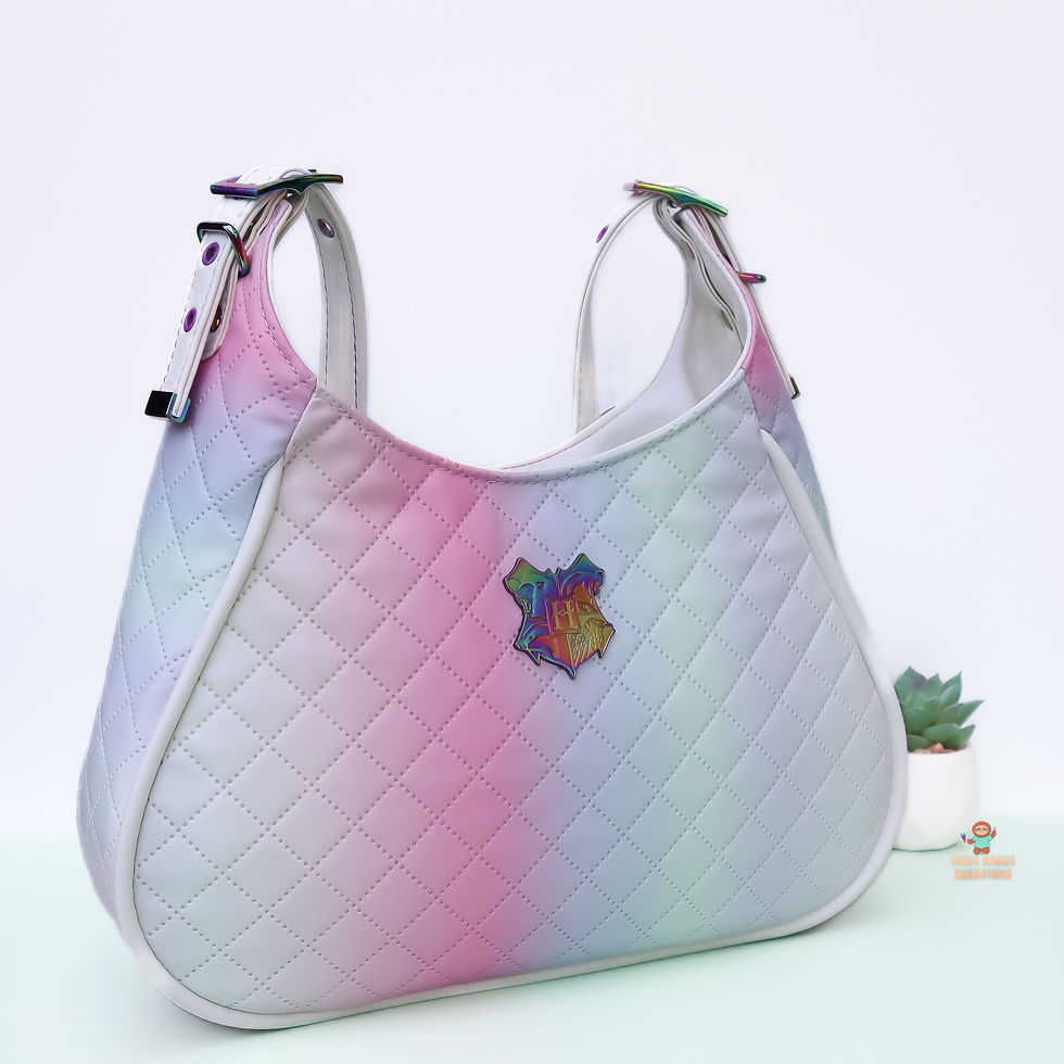 Thumbnail: Cotton Candy Quilted Meyra Shoulder Bag