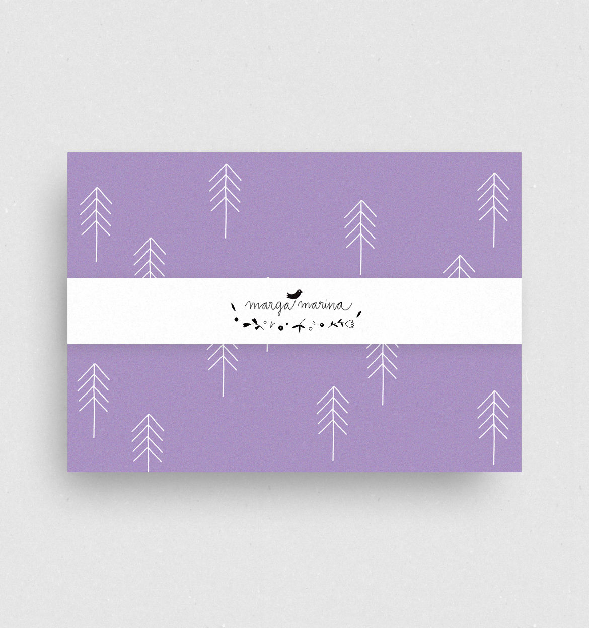 Briefumschlag Set | Wald Post | Flieder