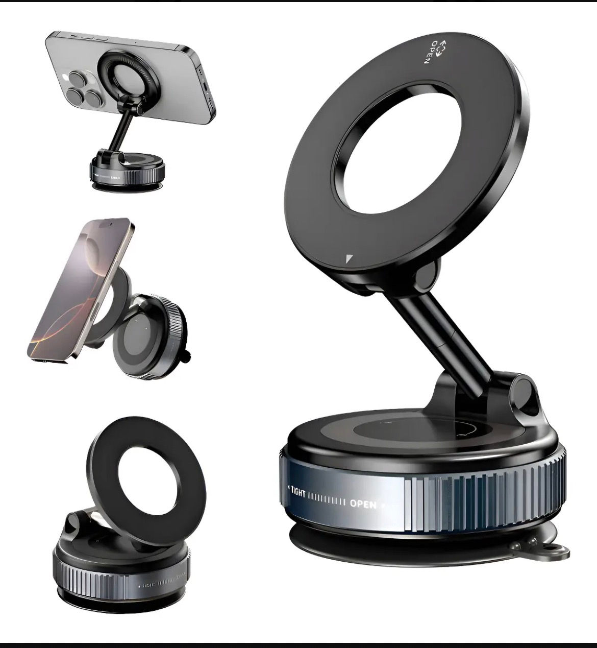 Strong Magnetic 360° Rotation Mag Safe Air Vent Car Mount Dashboard Phone Holder