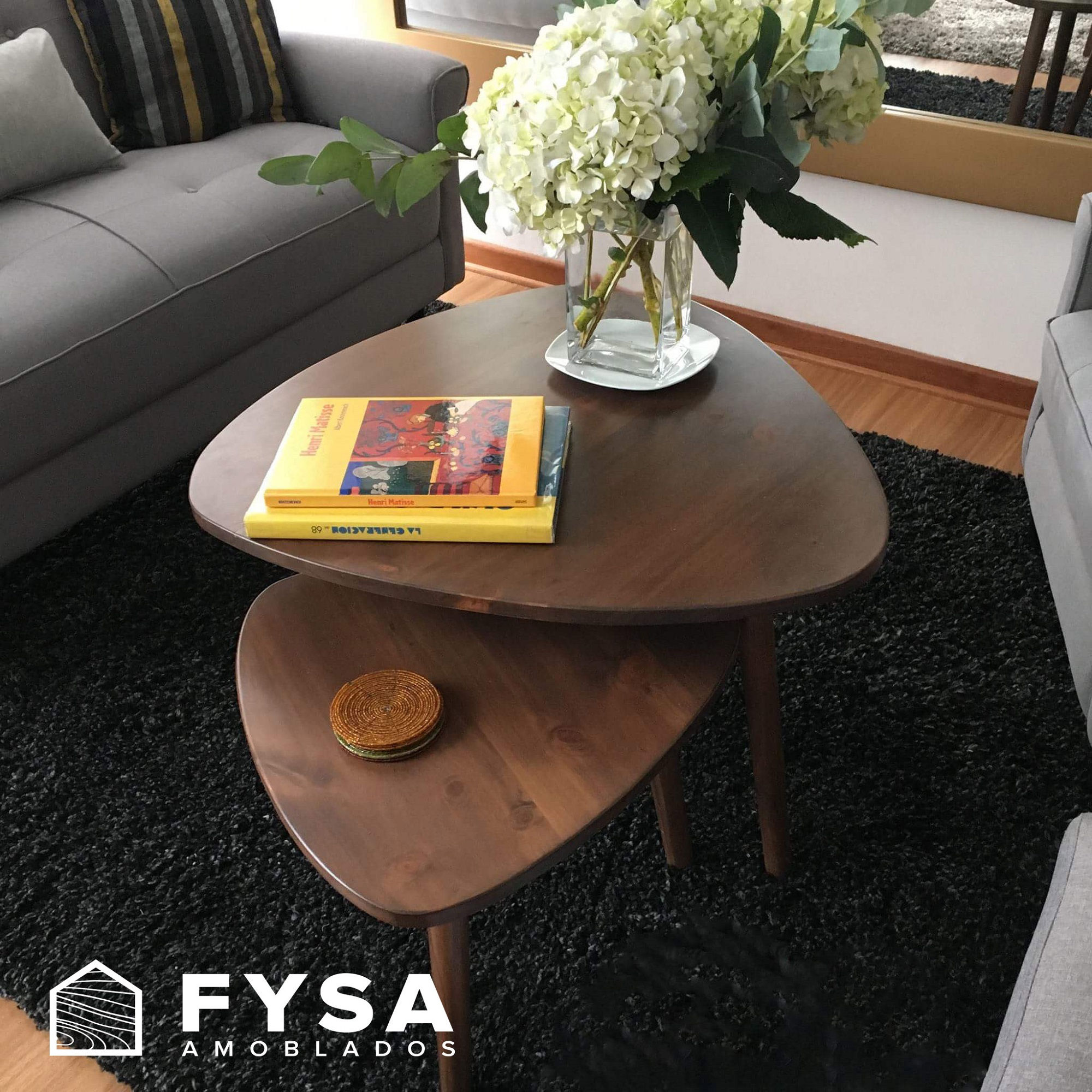 Juego de mesas Ovoides chocolate