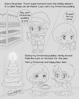 Draw My Day by Suillustrator: My Christmas Pudding.