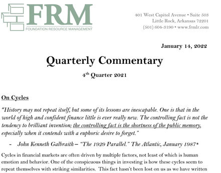 2021 Fourth Quarter Commentary
