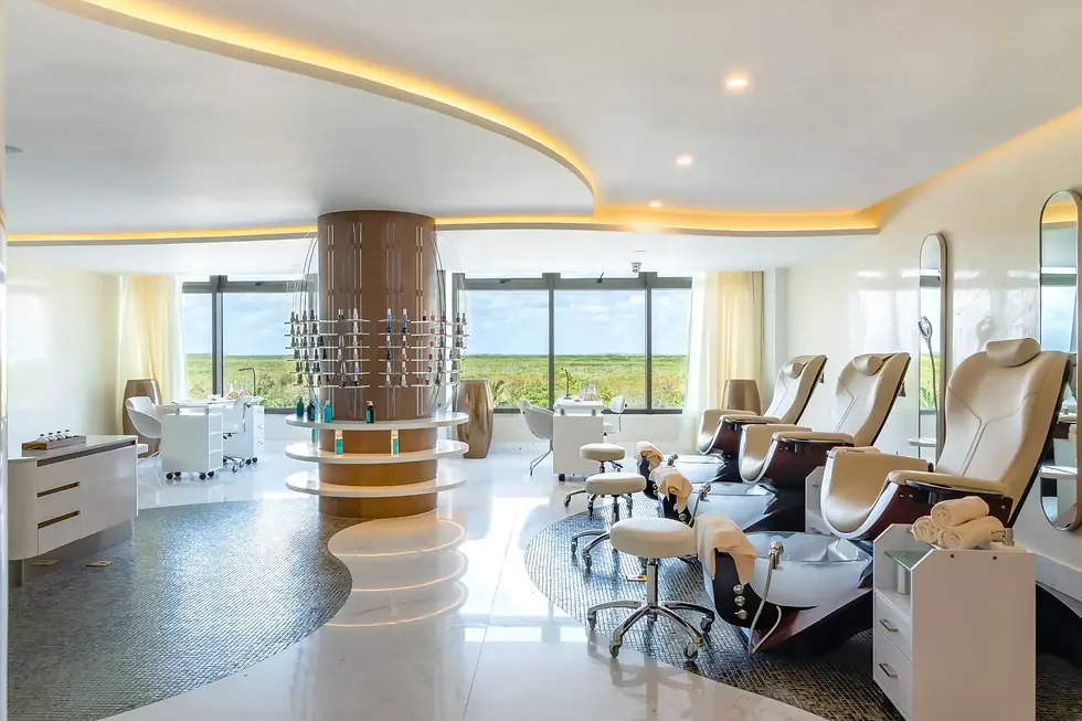 Manicure and pedicure area at Spa Imagine 