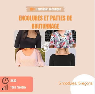 Encolures et pattes de boutonnage