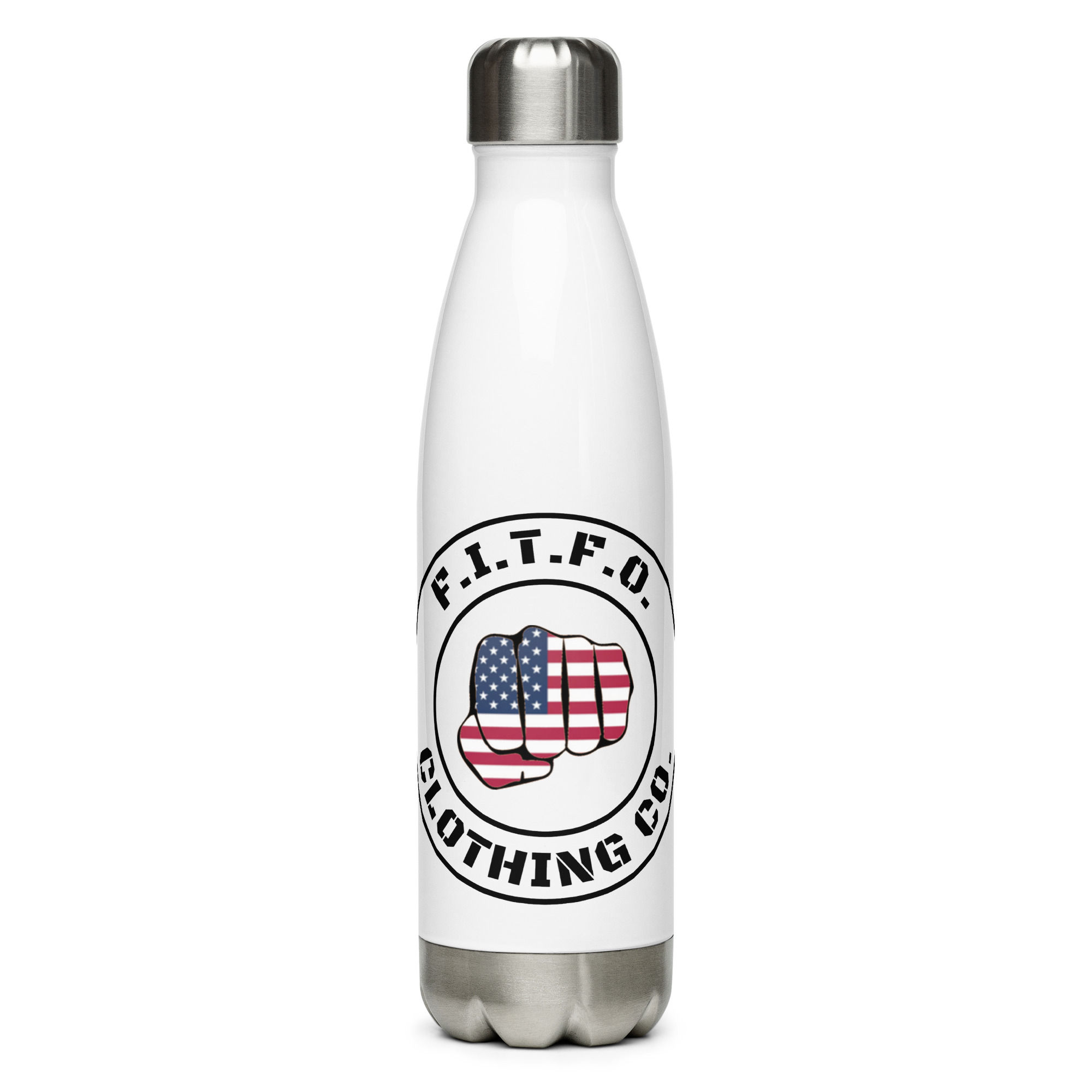 FITFO Stainless Steel Water Bottle (Black Logo)