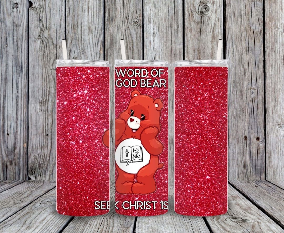 20 Oz Tumbler - Word Of God - Care Bear