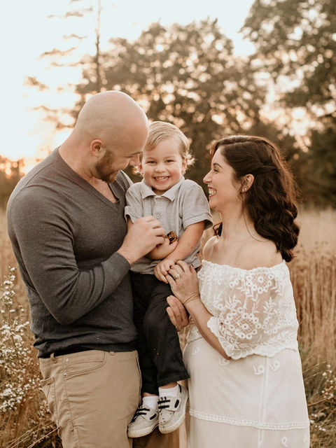Boise Family Photography clients at golden hour