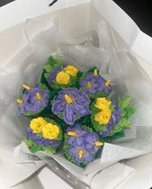 Purple and Yellow Accent 7 Cupcake Bouquet