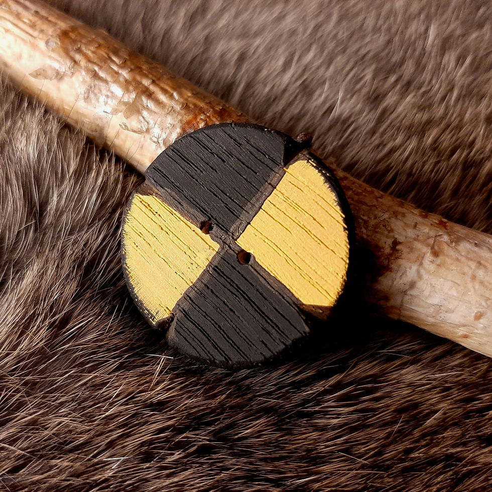 Holzknopf Rundschild 'Bagsecg'