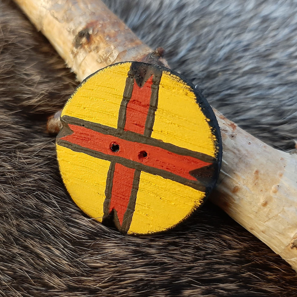 Holzknopf Rundschild 'Guthrum'