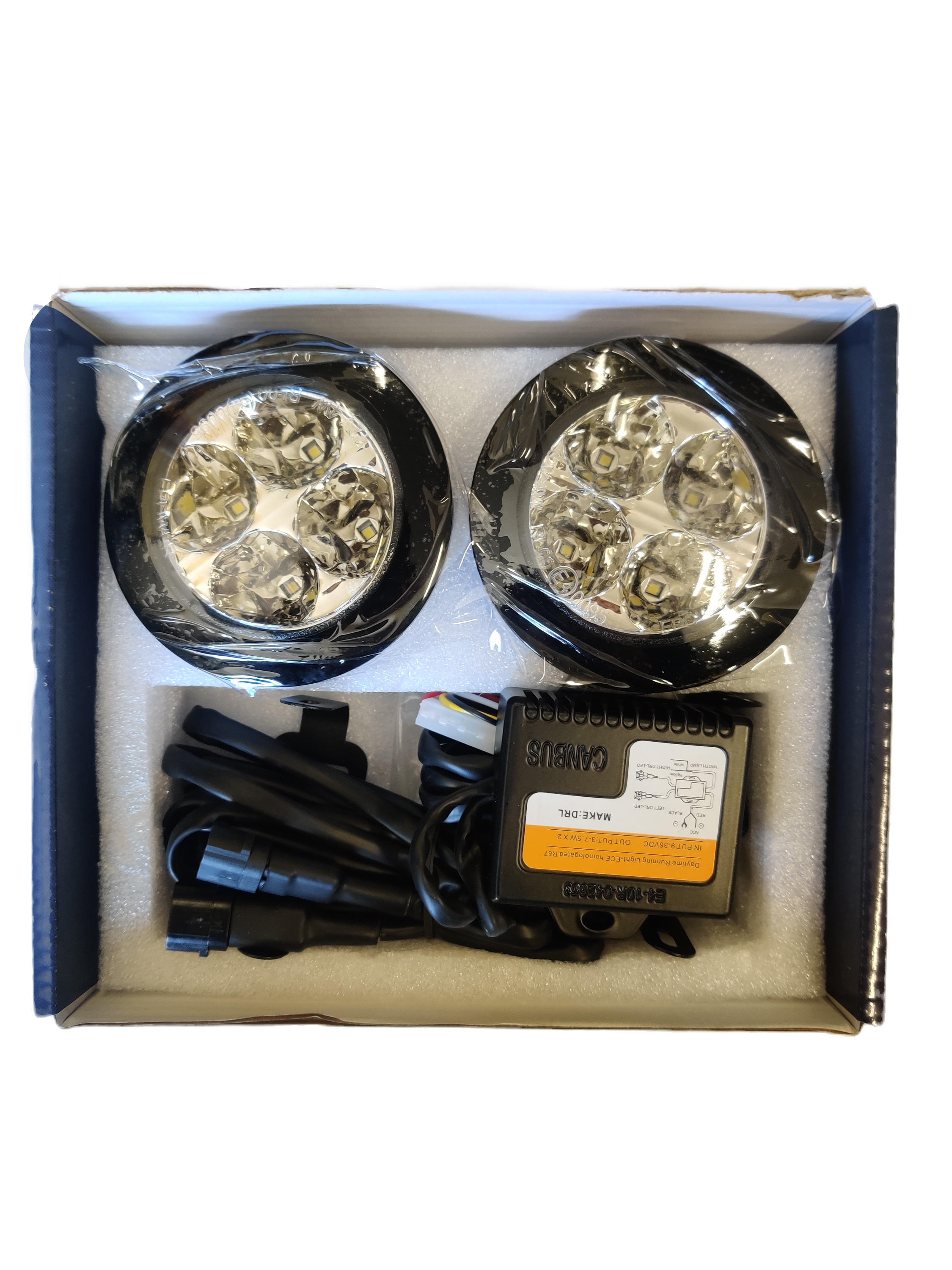 Žibintas LED 052902 apvalus dienos šviesa 4w+4w.9-32V 052902