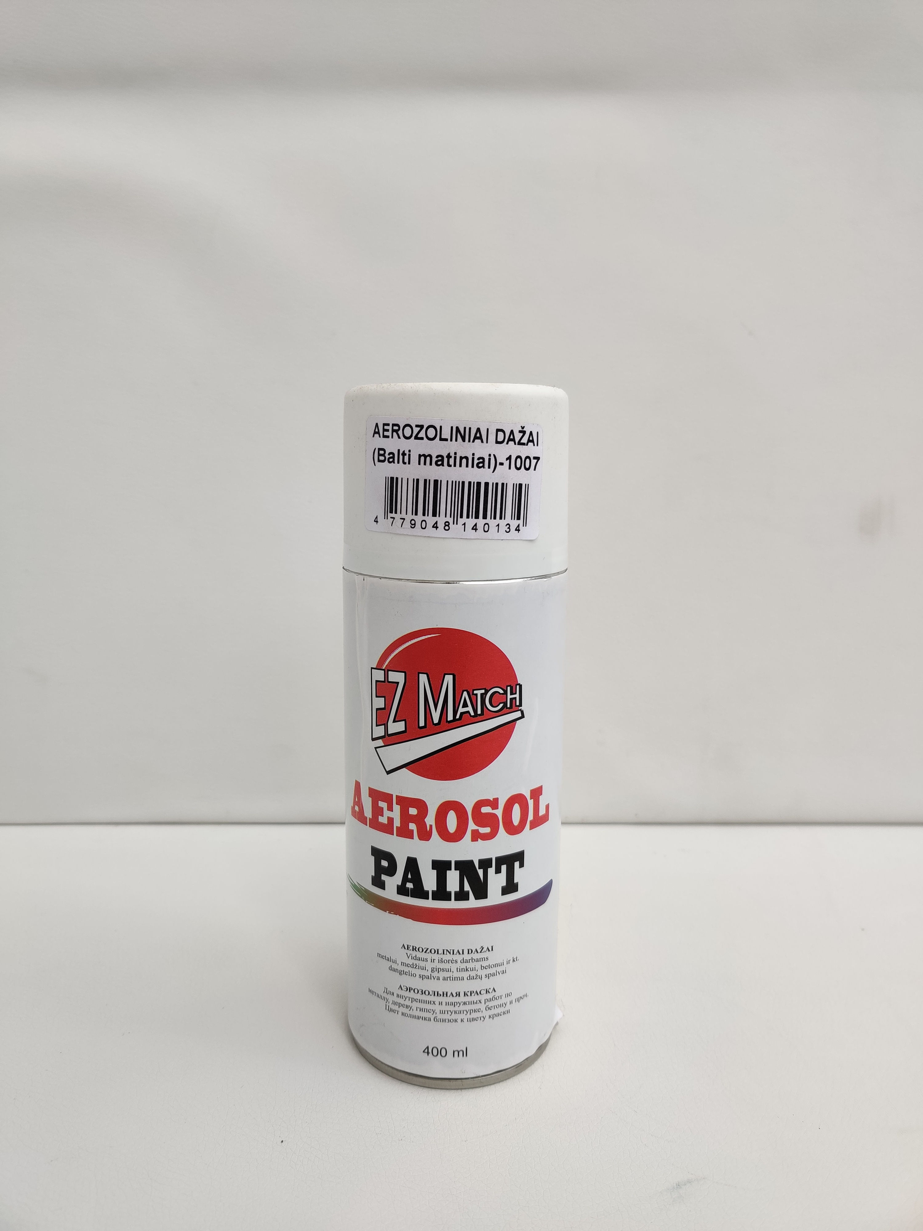 Ez match aerozoliniai dažai balti matiniai