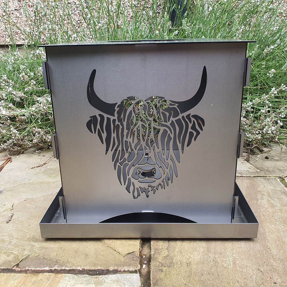 Thumbnail: Campervan Firepit & Ashpan - Highland Cow
