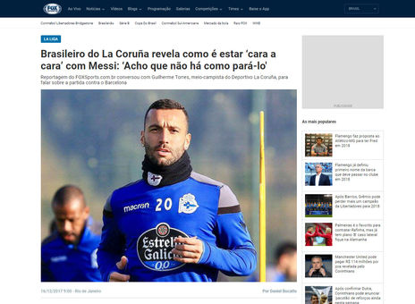 Guilherme Torres exclusivo ao site do FOX Sports