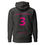 Thumbnail: Unisex Hoodie - Football on the brain (#3) - pink embroidery