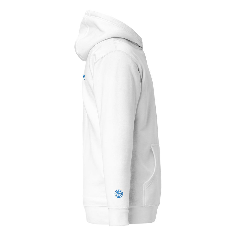 Thumbnail: Unisex Hoodie - Football on the brain (#3) - blue embroidery