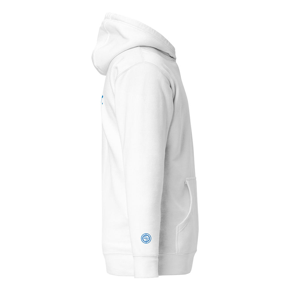 Thumbnail: Unisex Hoodie - Born believer (#3) - blue embroidery