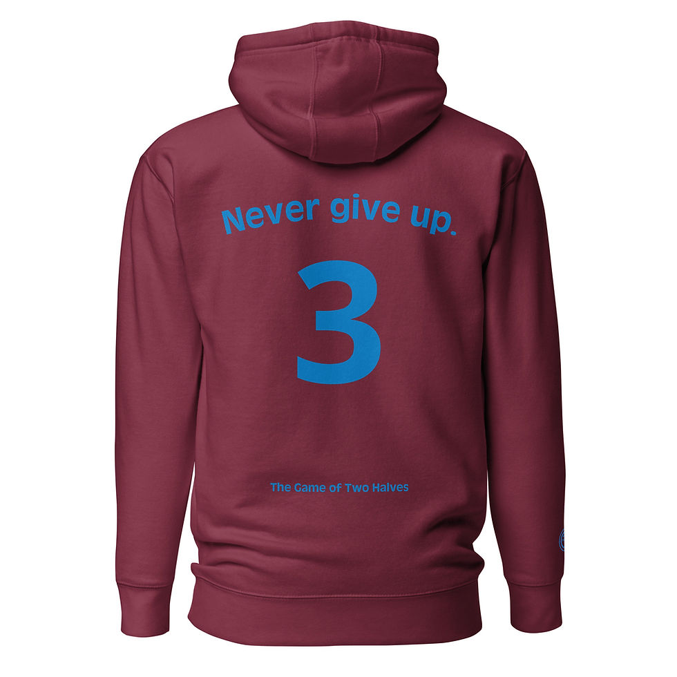 Thumbnail: Unisex Hoodie - Determined (#3) - blue embroidery