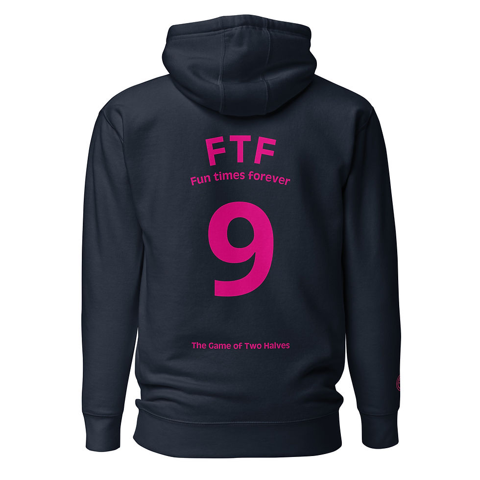 Thumbnail: Unisex Hoodie - FTF <fun times forever> (#9) - pink embroidery
