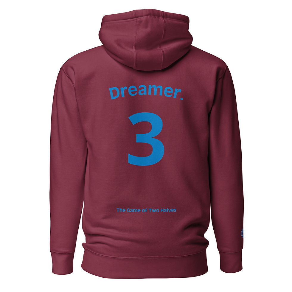 Thumbnail: Unisex Hoodie - Dreamer (#3) - blue embroidery