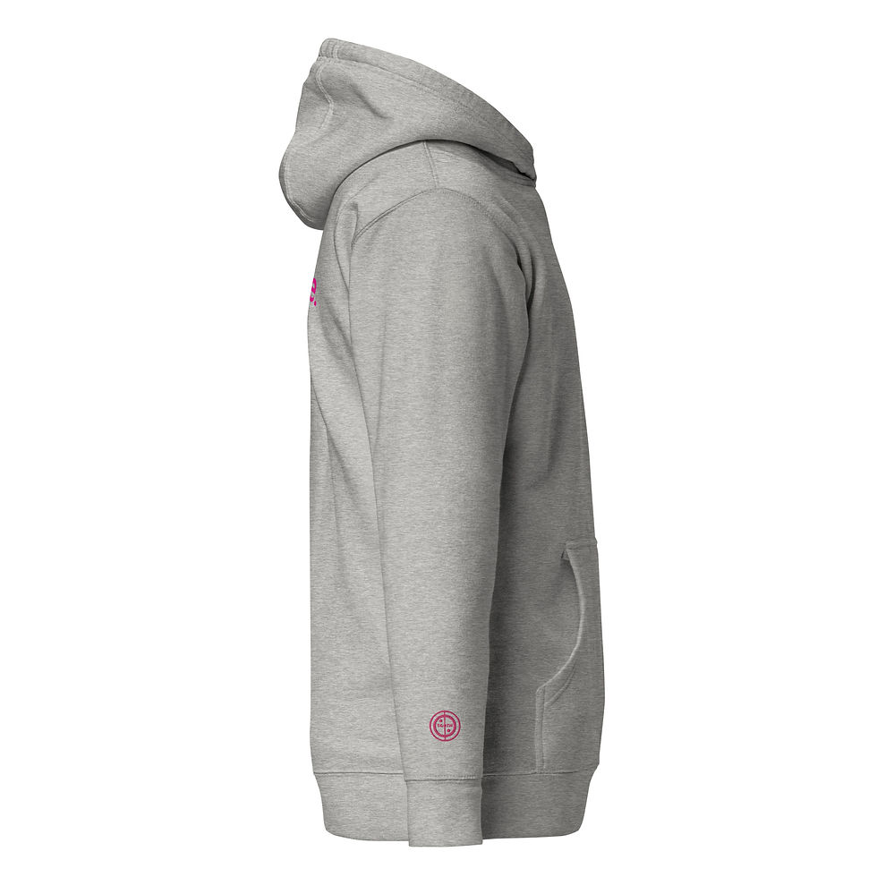 Thumbnail: Unisex Hoodie - Dare to believe (#3) - pink embroidery