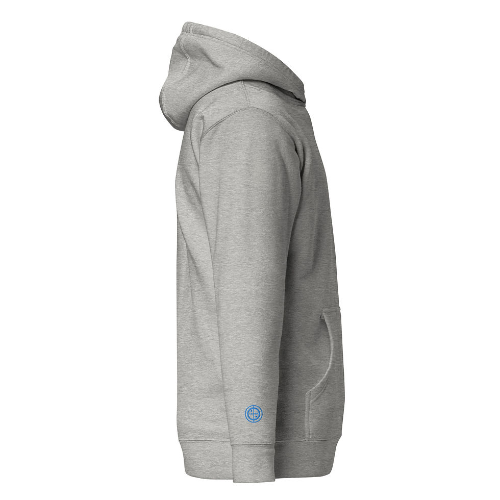 Thumbnail: Unisex Hoodie - False 9 (#9) - blue embroidery