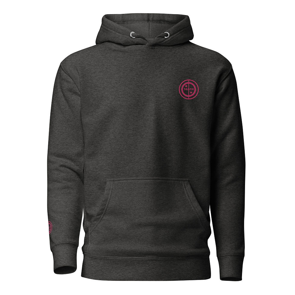 Thumbnail: Unisex Hoodie - Football brain (#3) - pink embroidery