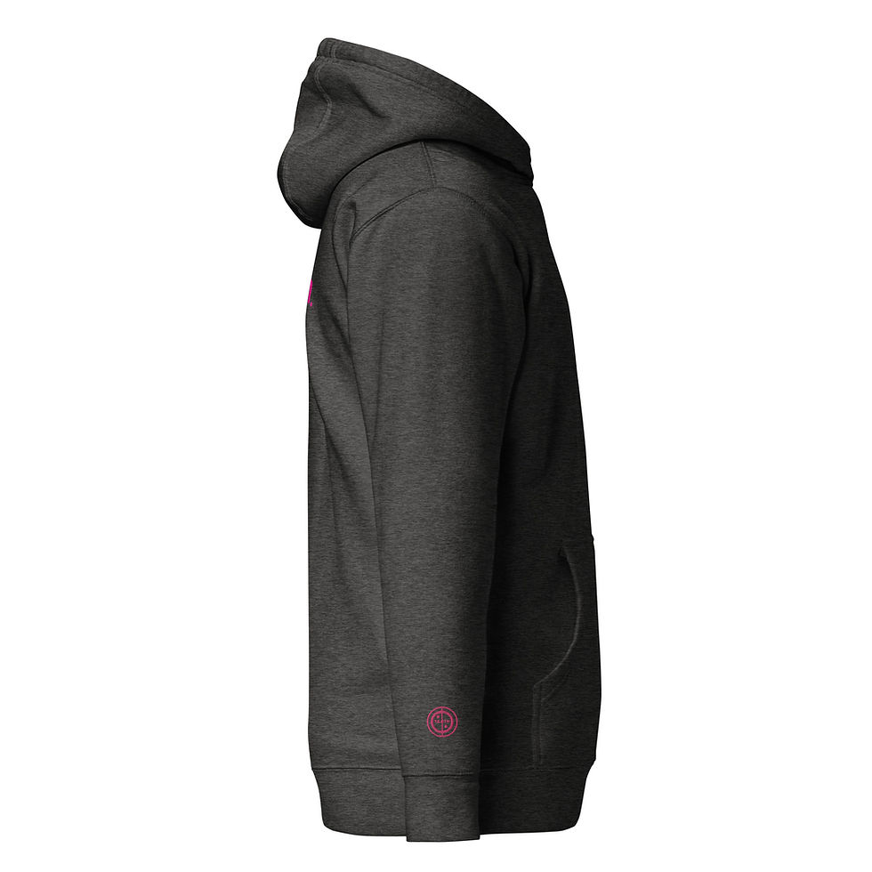 Thumbnail: Unisex Hoodie - Football brain (#3) - pink embroidery