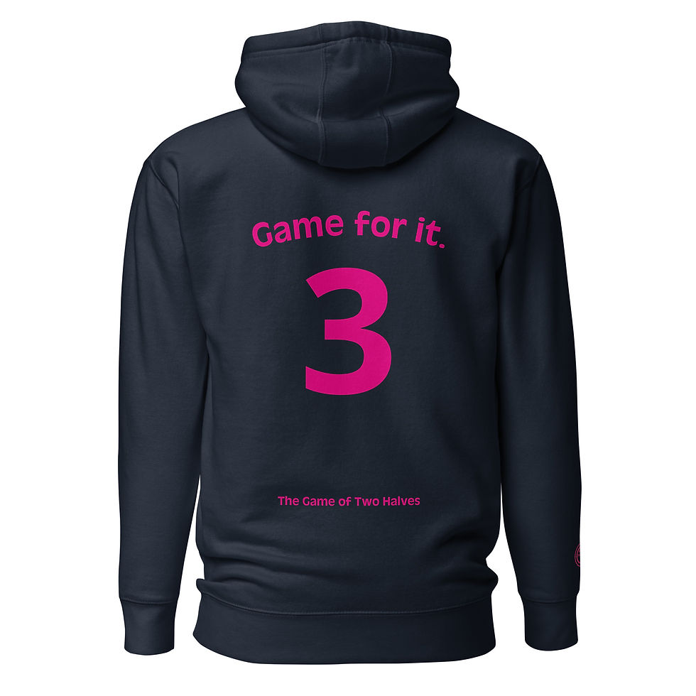 Thumbnail: Unisex Hoodie - Game for it (#3) - pink embroidery