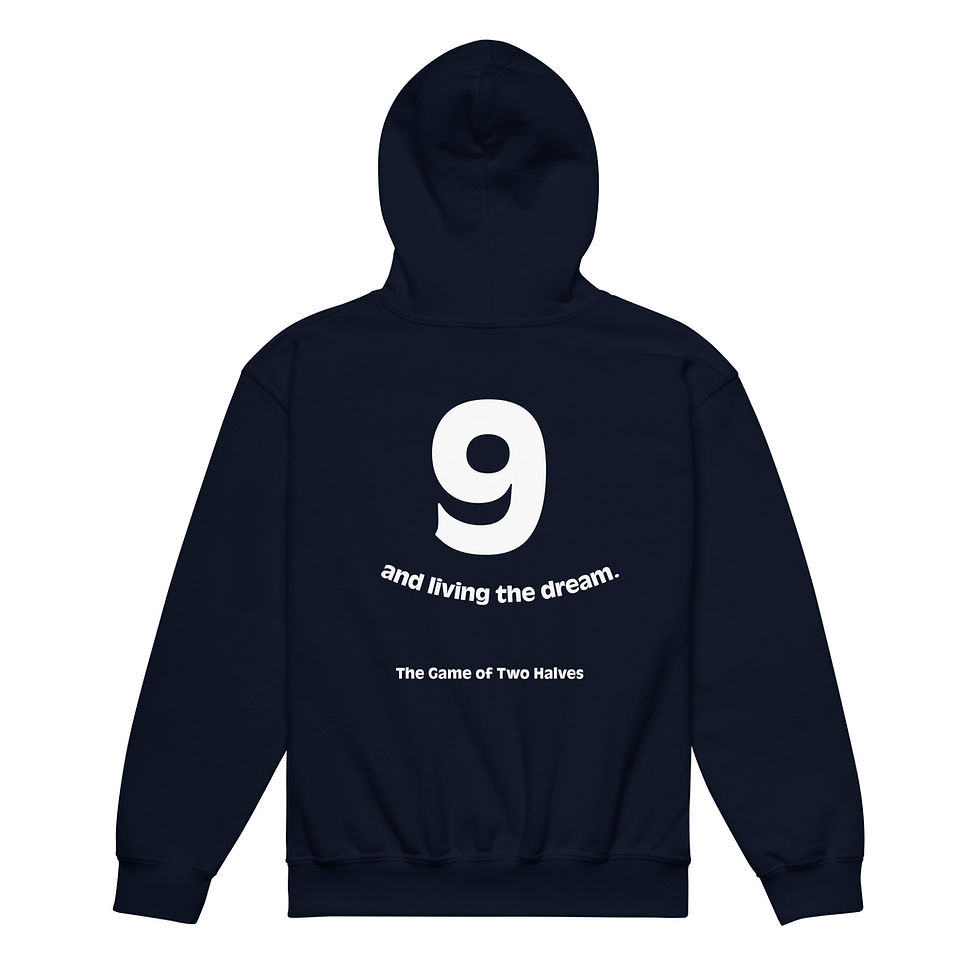 Thumbnail: THE GAME OF TWO HALVES kids hoodie