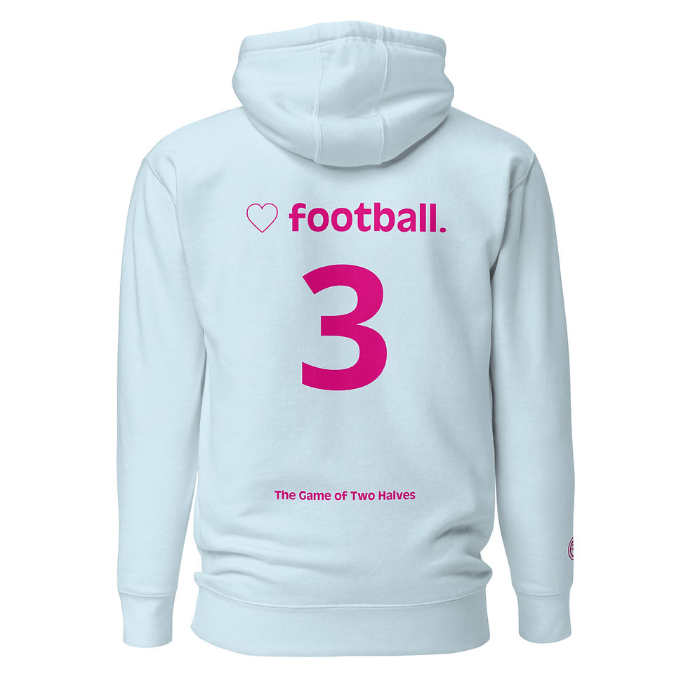Thumbnail: Unisex Hoodie - Love football (#3) - pink embroidery