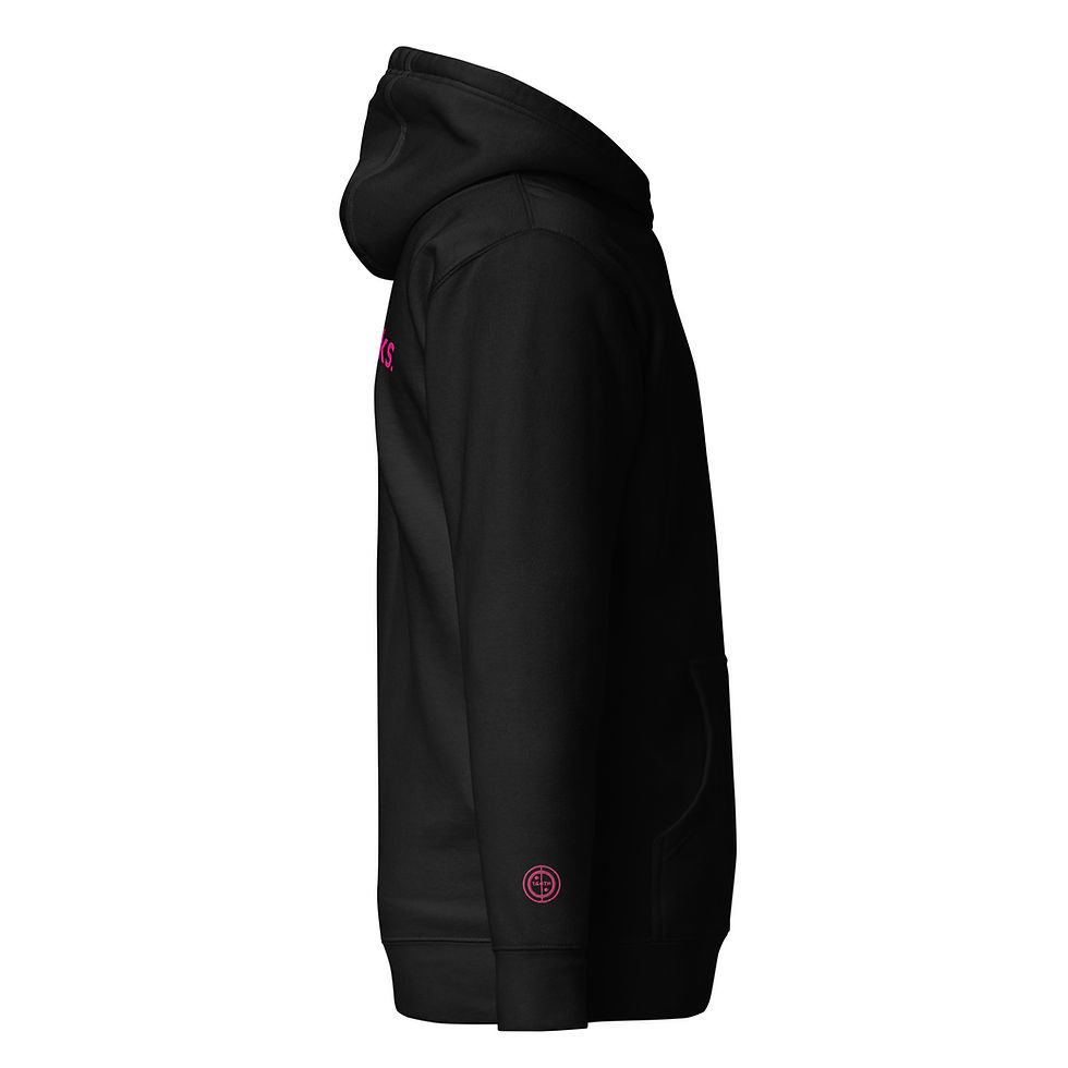 Thumbnail: Unisex Hoodie - King of comebacks (#3) - pink embroidery
