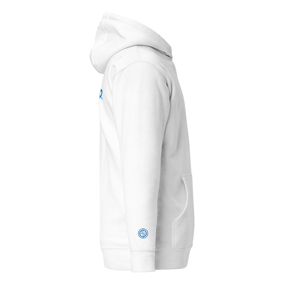 Thumbnail: Unisex Hoodie - Determined (#3) - blue embroidery