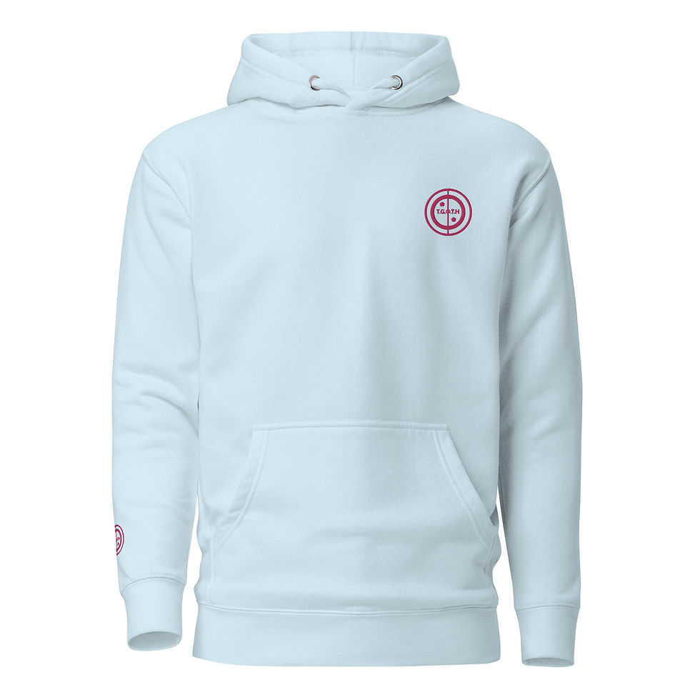 Thumbnail: Unisex Hoodie - Hello sunshine (#3) - pink embroidery