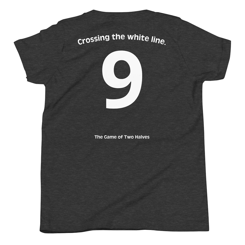 Thumbnail: Kids T-Shirt - Crossing the white line (#9)